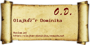 Olajkár Dominika névjegykártya